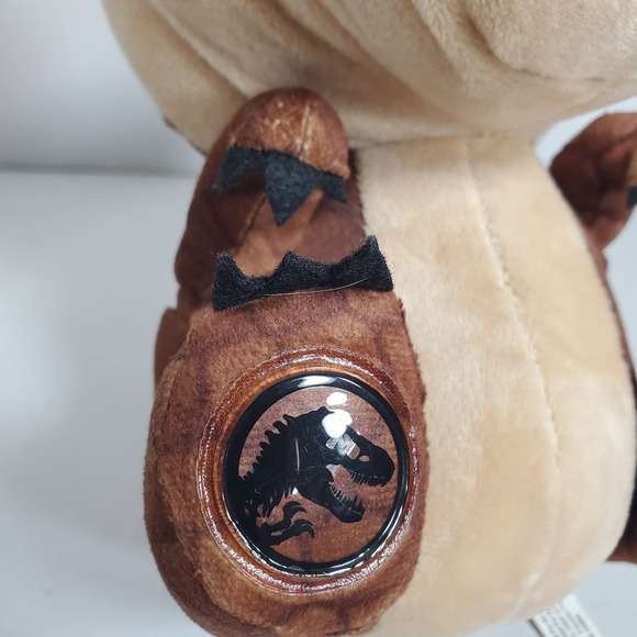 Jurassic Park T-Rex Plush Dinosaur Brown Stuffed Animal Toy - Picture 6 of 16